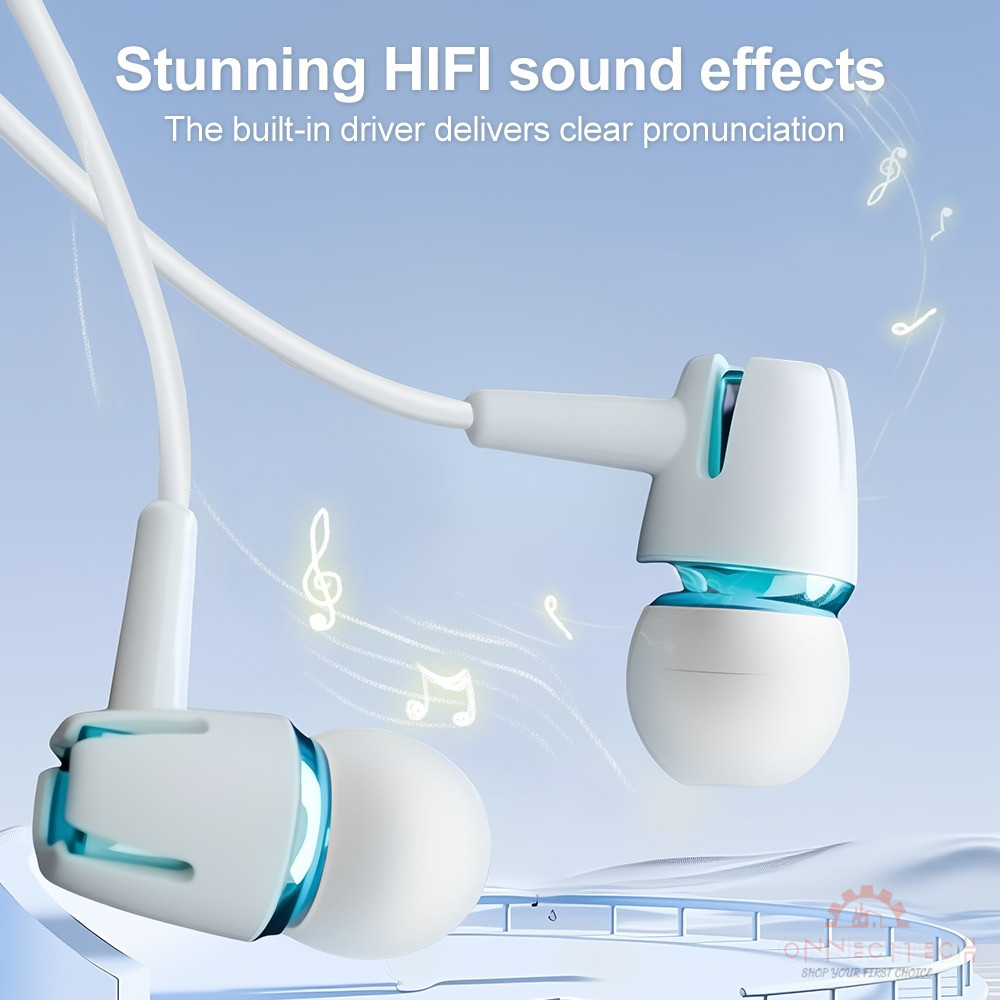 E18 3.5 mm หูฟังแบบมีสาย In-Ear รุ่น ให้เสียงเบส 9D เต็มอิ่มสมจริง ระบบเสียงสเตอริโอ Hi-Fi และไมโครโฟน HD สำหรับการสนทนา