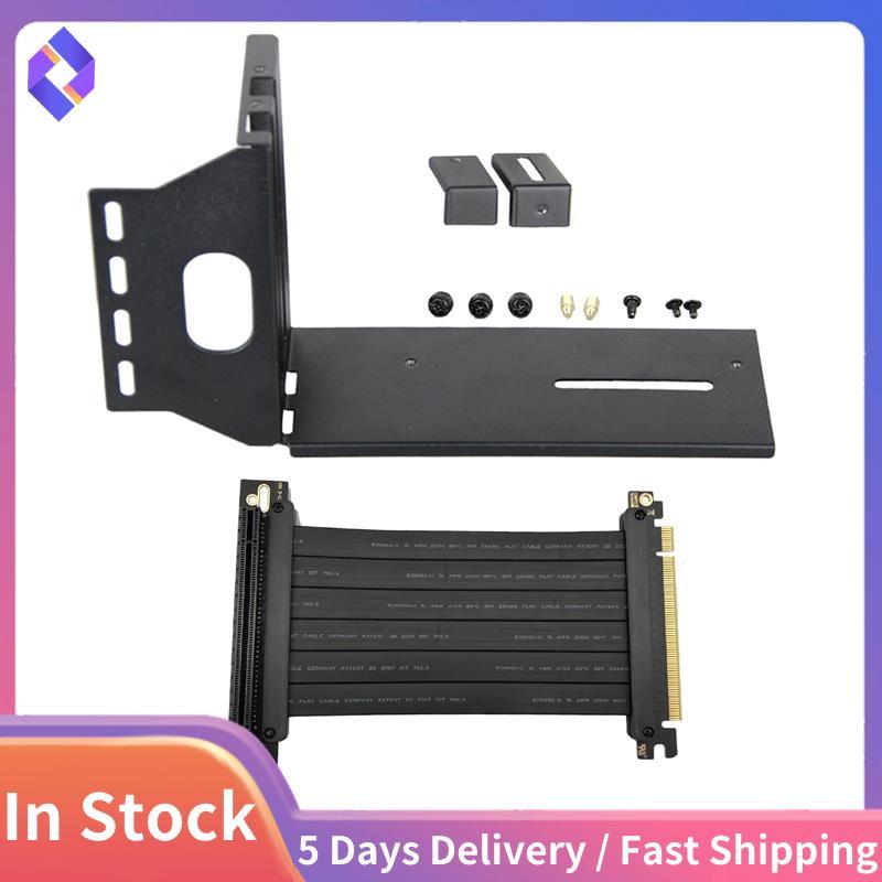 GPU Stand Image Card ที่ยึดแนวตั้งพร้อมสายเคเบิลต่อขยาย PCI Express คงที่ GPU PCI-E วงเล็บแนวตั้งในต