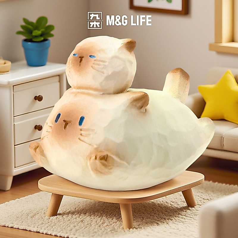 M&G LIFE x Thingswoo Cat PAI Emotional Blind Box ของตกแต่งโต๊ะรูปกล่องสุ่มแสดงอารมณ์จาก Cat Party