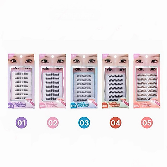 ขนตาปลอม มีกาวในตัว โอดีบีโอ ODBO READY SET GLAM LASHES KIT(OD8081)แถมฟรีที่หนีบ