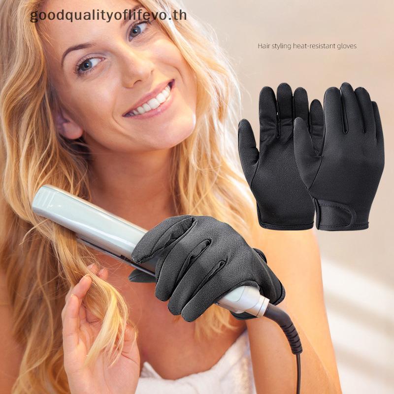 L&Z Hair Straightener Perm Curling Hairdressing ถุงมือนิ้วทนความร้อนเครื่องมือจัดแต่งทรงผมถุงมือป้องกันความร้อน.