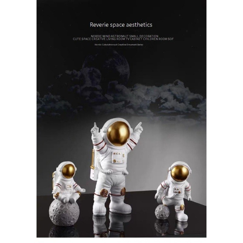 ตุ๊กตาโมเดลนักบินอวกาศ (1/3/4 s) - Galaxy Space Theme เค้กด้านบนและของขวัญ