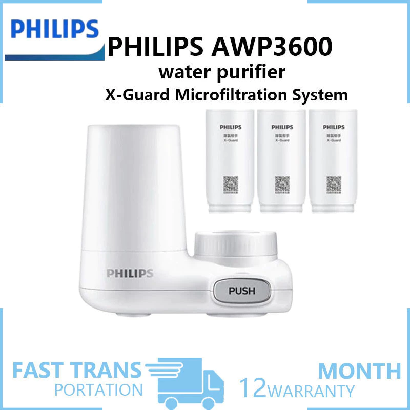Philips AWP3600 เครื่องกรองน้ํา X-Guard ระบบ Microfiltration Granular เครื่องกรองน้ําก๊อกน้ําคาร์บอนกัมมันต์