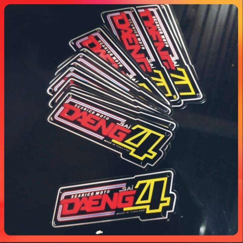 Daeng sai4 Emblem Aluminium นูนท่อไอเสีย