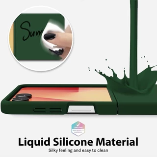 LUKEN เคสซิลิโคนเหลวสําหรับ Samsung Z Flip 8 Slim Ultra Thin Skin Feel ผู้ชายผู้หญิงสําหรับ Samsung Galaxy Z Flip8 7 7 FE 6 5 4 3 2 1 สําหรับ Oppo ค้นหา N2 Flip N3 Flip