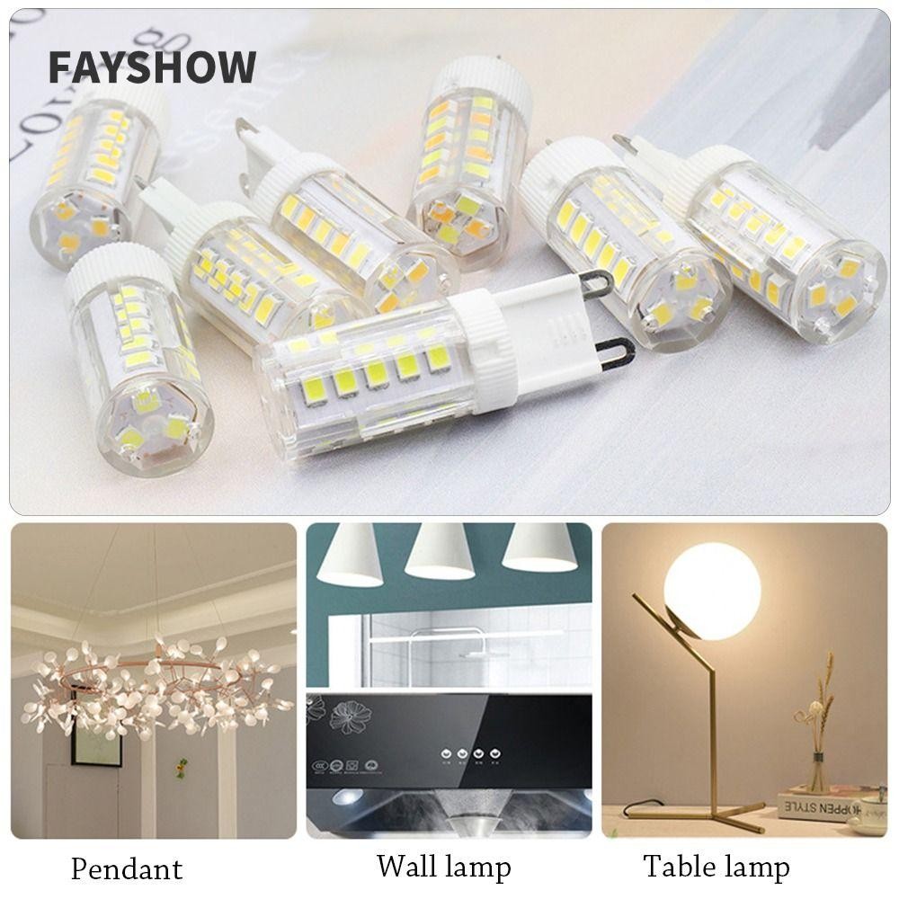 FAYSHOWTH หลอดไฟข้าวโพด LED 220V G4 G9 E14 หลอดไฟข้าวโพด