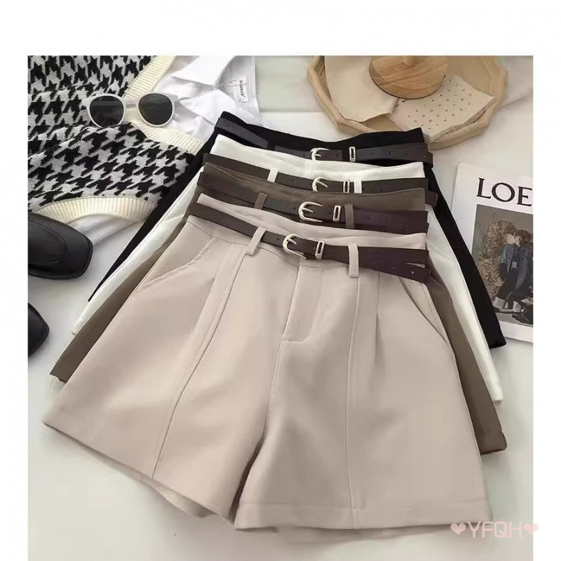 กางเกงขาสั้นผู้หญิง สไตล์ใหม่ slimmer เอวสูง แบบ A-line สำหรับสวมใส่ลำลอง