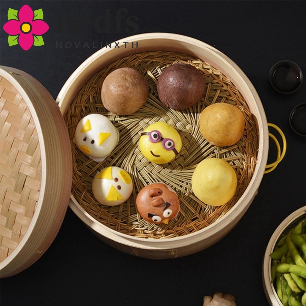 Nedfs ตะแกรงไม้ไผ่ สําหรับนึ่งซาลาเปา พร้อมที่จับ