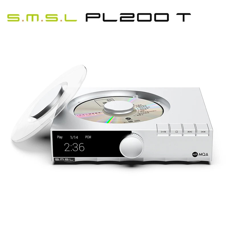 SMSL PL200T เครื่องเล่น CD MQA-CD อินพุตนาฬิกาขนส่ง PASS ระบบ Optical Coaxial AES I2S Output