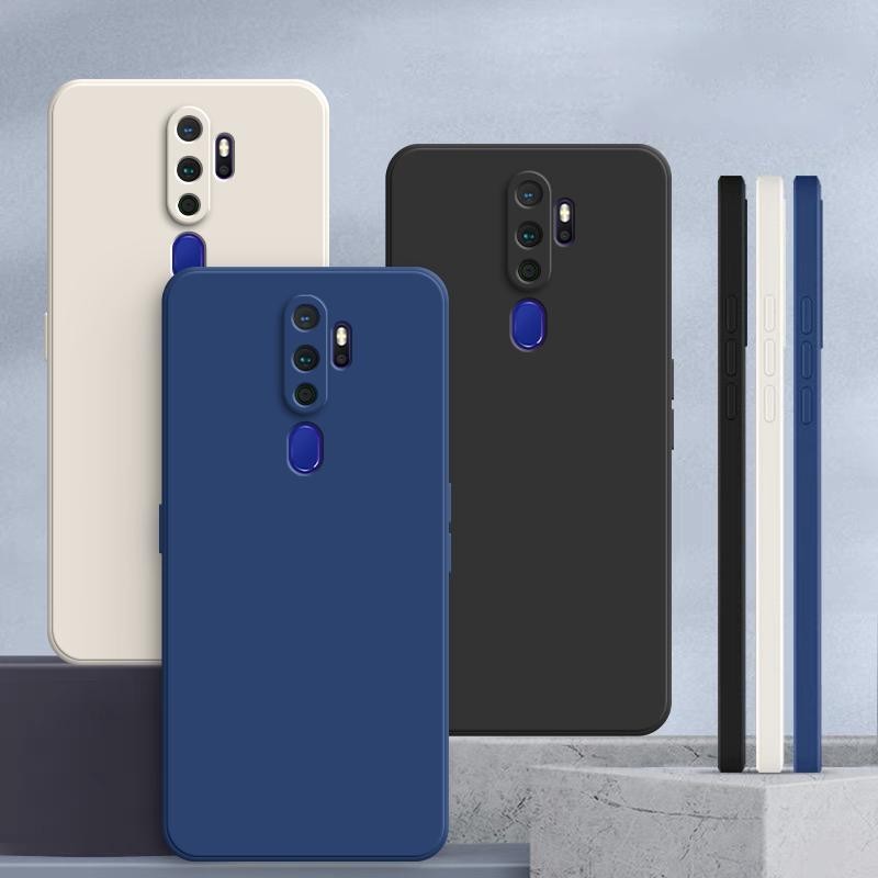 ปลอก Oppo A5 2020 / A9 2020 , สีทึบ OPPO A9 2020 / A5 2020 เคสป้องกันซิลิโคนป้องกันการตกสีธรรมดาเรีย