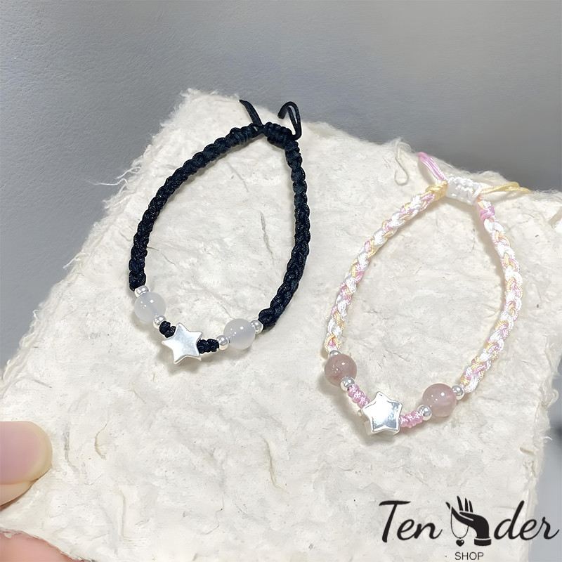 COD-ส่งเร็วจากไทย🎀สร้อยข้อมือทอ Dreamy Star ดีไซน์เรียบง่าย อเนกประสงค์ ดีไซน์เพื่อนซี้-Ten