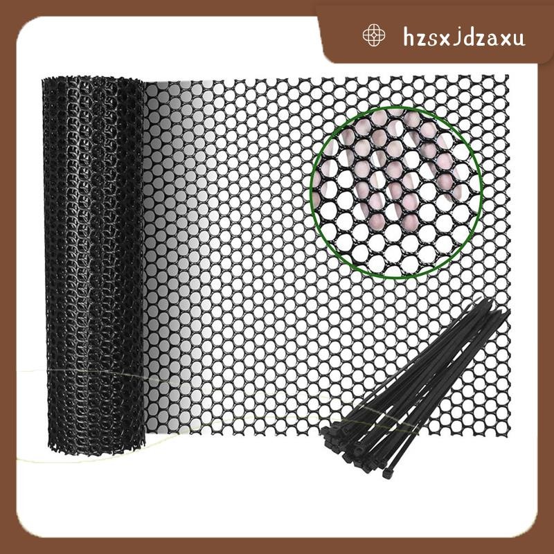 hzsxjdzaxuChicken Wire Mesh Roll-15.7IN X 20FT รั้วพลาสติกสําหรับไก่ลูกสุนัขสําหรับสัตว์ปีกดอกไม้สีด
