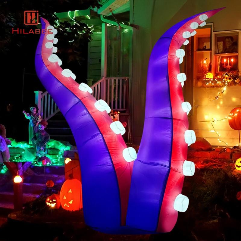 [UsusexaMY] 152 ซม.Light up Inflatable Octopus Decor EU 220V ปลั๊กอเนกประสงค์ Xmas เครื่องประดับ