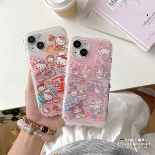 เคส Oppo A3X A3Pro A5i A60 A16 A54 A55 A38 A5s A12 A7 A58 A3s A11 A3 A17 A52 A18 A15 น่ารักสวัสดีคิตตี้ทำนองเพลงปกใหม่