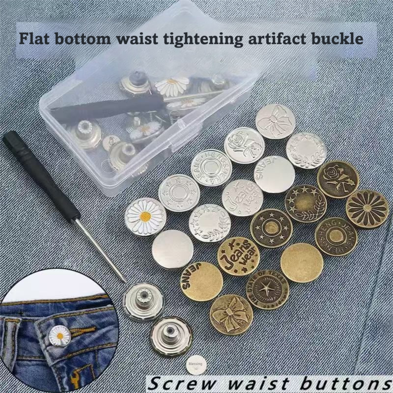 กางเกงยีนส์ เอวแคบ เครื่องมือที่มีประโยชน์ การปรับโลหะ หัวเข็มขัด เย็บ-ฟรี ปุ่มที่ถอดออกได้ อุปกรณ์เสริมเสื้อผ้า ไม่จํากัดเพศ