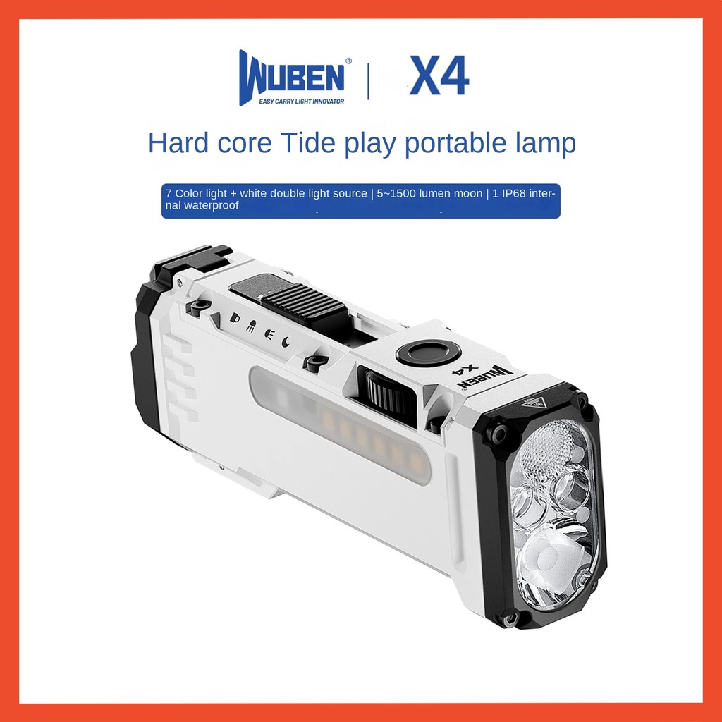 Wuben X4 Dimming ไฟฉาย RGB ระยะไกล แข็งแรง