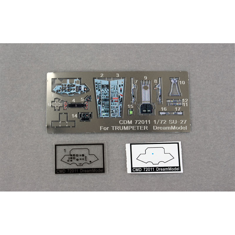 Dream Model CDM72011 1/72 SU-27 Fighter Color Cockpit Etching Sheet (พร้อม Trumpeter)