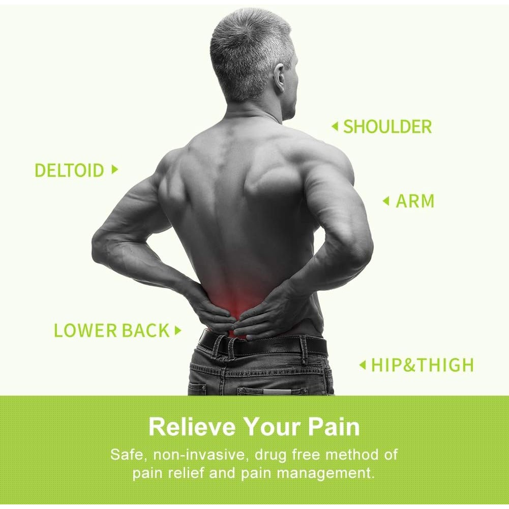 AUVON Dual Channel TENS Unit เครื่องกระตุ้นกล้ามเนื้อ 20 โหมด, 2" และ 2"x4 "TENSE Unit Electrode Pad