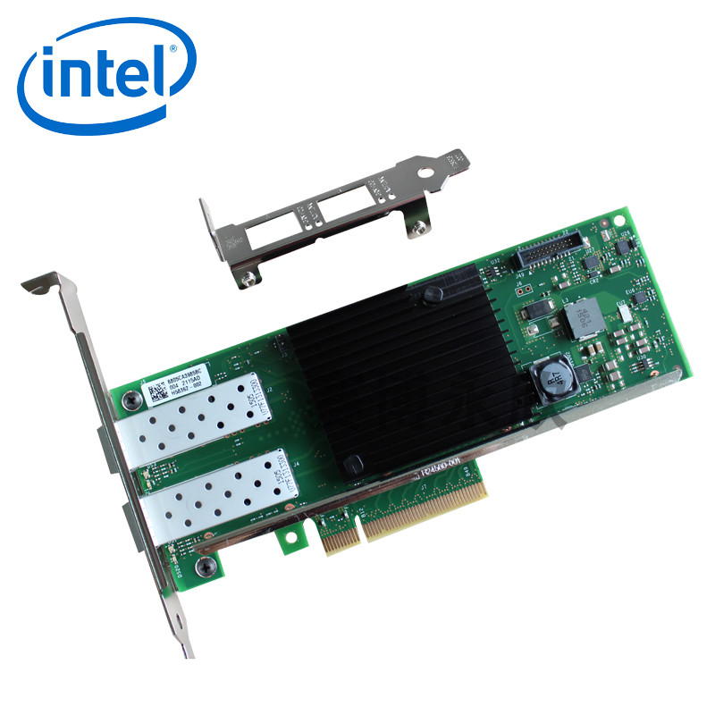 การ์ดเครือข่าย Mega ดั้งเดิม Intel Intel Intel Intel Intel Intel X710DA2BLK การ์ดเครือข่ายไฟเบอร์ออป