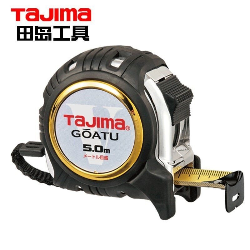 TAJIMA TAJIMA เหล็กเทปไม้บรรทัดไม้บรรทัดกล่องไม้บรรทัดงานไม้เครื่องมือวัด 5 M เมตริก Sho-proof Thien