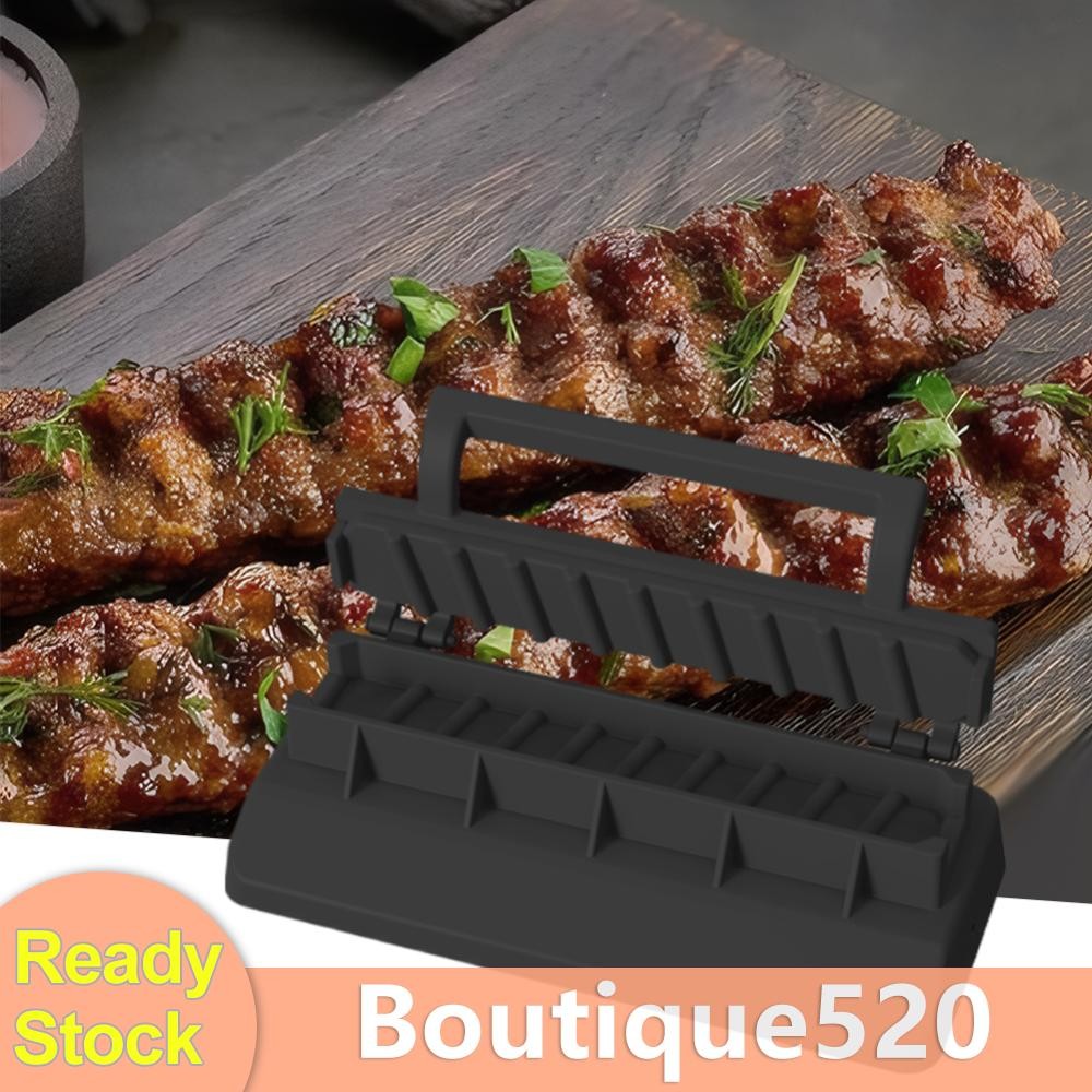 Kebab Maker คู่มือพลาสติก Kabob Mould แบบพกพานํากลับมาใช้ใหม่บาร์บีคิวเนื้อ Skewer Machine Easy Keba