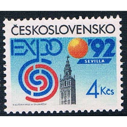 CK0072 เช็กสโลวาเกีย 1992 Serbia World Expo 1 แสตมป์ต่างประเทศใหม่เอี่ยม