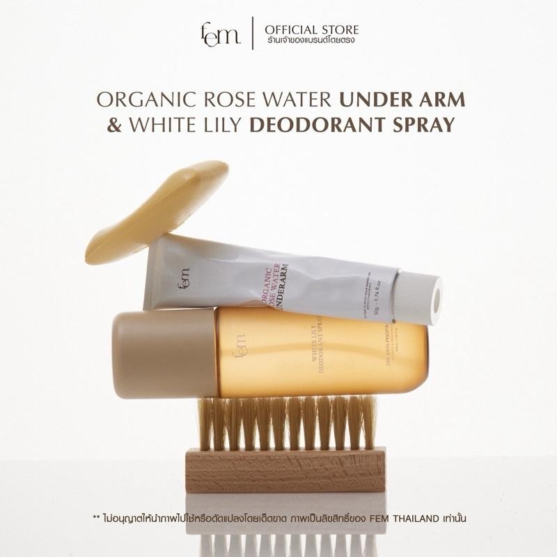 Thailand FEM Brand-FEM Organic Rose Water and FEM White Lily Deodorant-Nourishing Cream and Deodoran