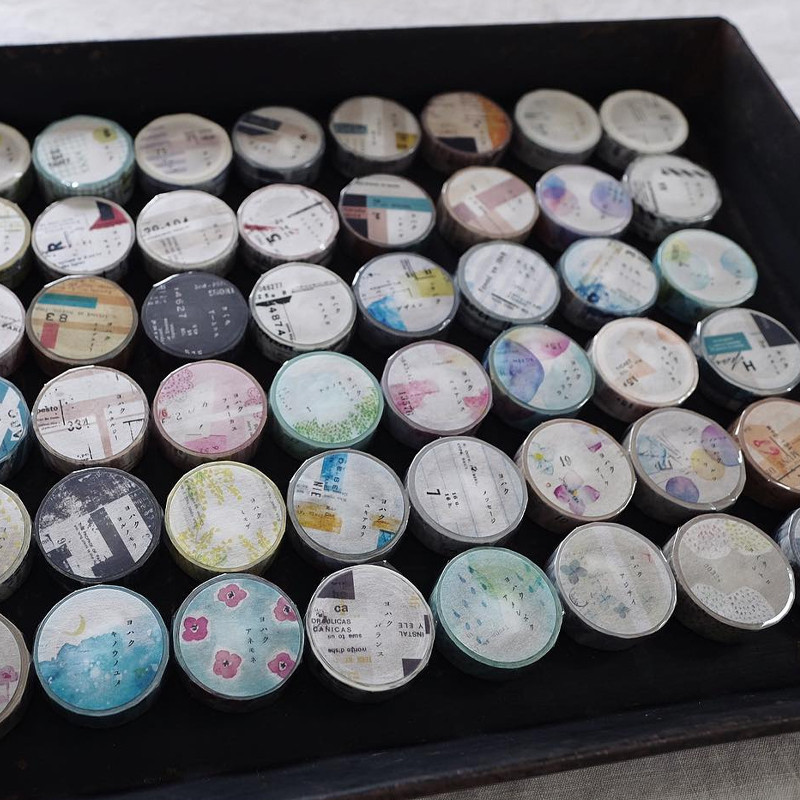 Japan Japan YOHAKU Yubai Tape Hokkaido Washi Tape Matte Wax Paper Minimalist Stitching Salt Series