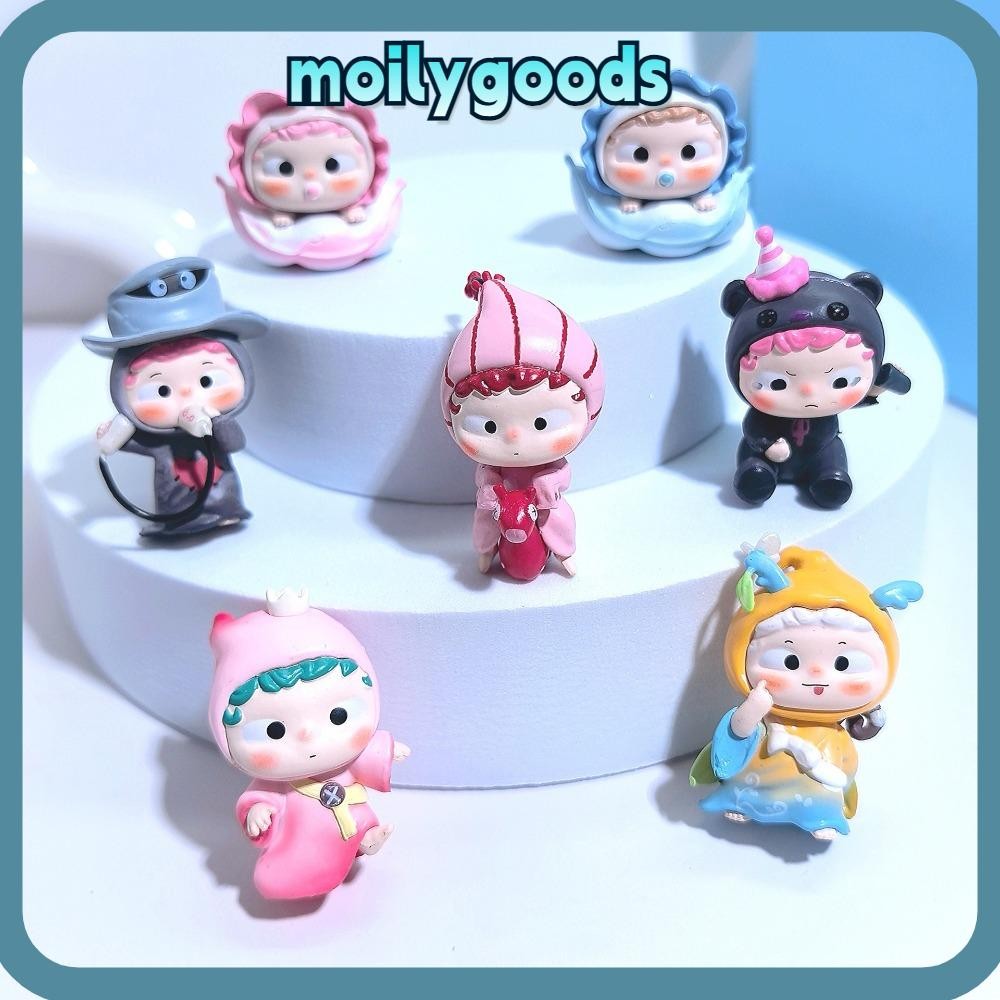 MOILYHD Heyone Ozai Mini Jewelry, POP MART Popbean รูปอะนิเมะ, น่ารัก Nice To Meet You Series ตุ๊กตา