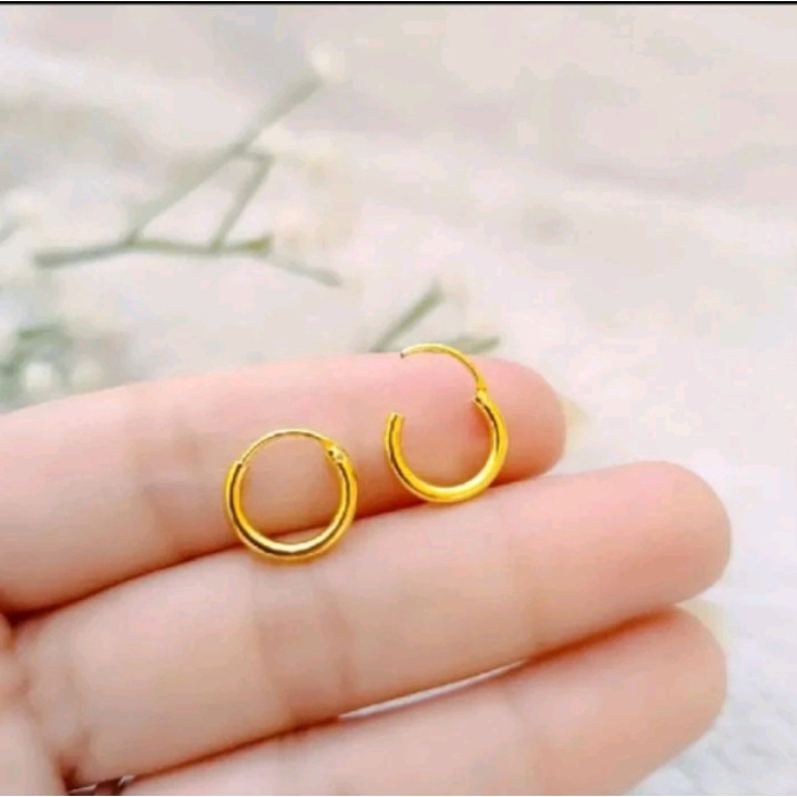 TITANIUM JEWELRY ROUND GYPSY BABY EARRINGS ANTI-RUST, ELEGANT PLAIN GYPSY EARRINGS ANGGI ACCESSORIES