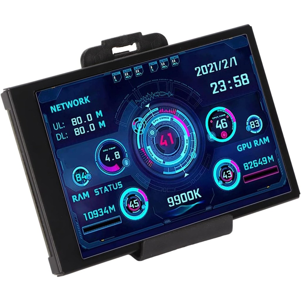 จอคอมพิวเตอร์อุณหภูมิ, 3.5in USB Mini Screen PC Sensor Panel Display Temperature Monitor สําหรับ AID