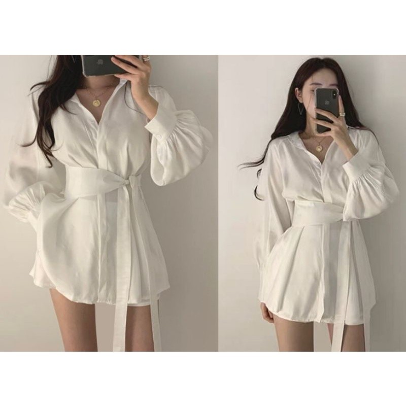 ZD23WS Blouse Long Queensi Premium Blouse สไตล์เกาหลี