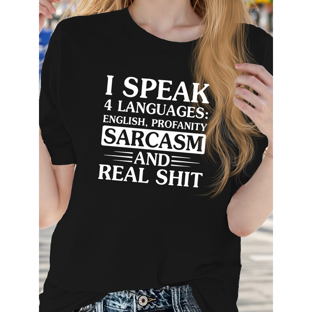 เสื้อยืดลายสนุก DMX สำหรับผู้หญิง แขนสั้น คอรอบ สวมใส่ง่าย และเหมาะสำหรับทั้งฤดูใบไม้ผลิและฤดูร้อน