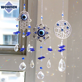 กระดิ่งลมฮวงจุ้ย คริสตัล EVIL EYE โมบายฮวงจุ้ย ขับไล่สิ่งชั่…