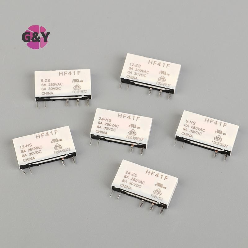 G&Y HF41F-24-ZS HF41F-12-ZS HF41F-5-ZS HF41F-5-HS HF41F-12-HS HF41F-24-HS รีเลย์อุตสาหกรรม Subminiat