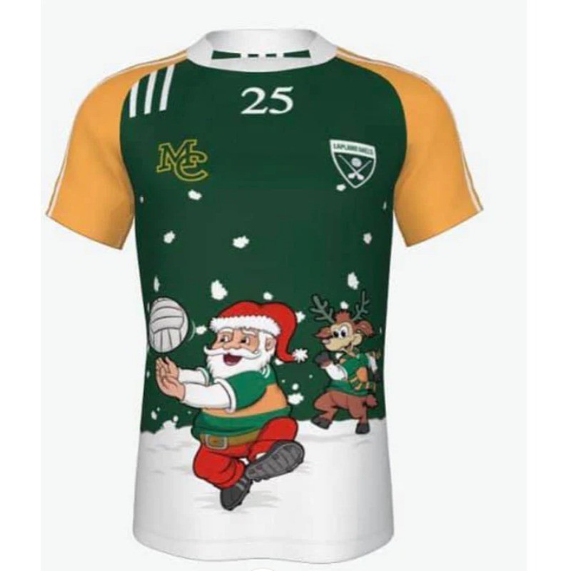 PRE ORDER-Gaelic Football Christmas Jersey- Lapland Gaels-Green & Gold