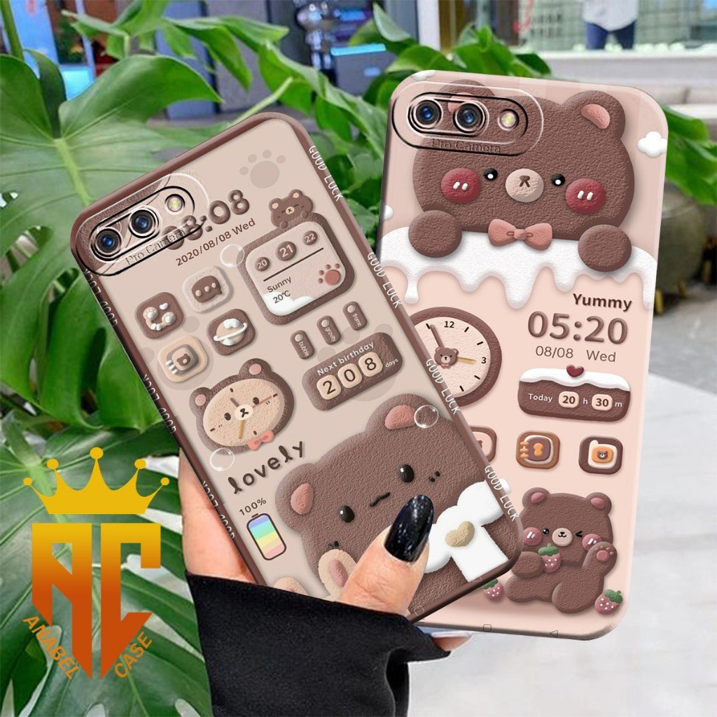 OPPO A3S/ REALME C1/ OPPO F1S/ OPPO A59 Chocolate Bear Motif - เคส One piece - เคสอนิเมะ - เคสหมี - 