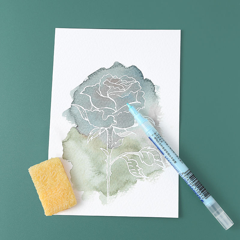 Marker Type Blue Whitening Liquid มือวาดสีน้ํา Gouache เฉพาะ Ultra-Fine 0.7 มม.Quick-Drying สีน้ําปากกาไวท์เทนนิ่ง