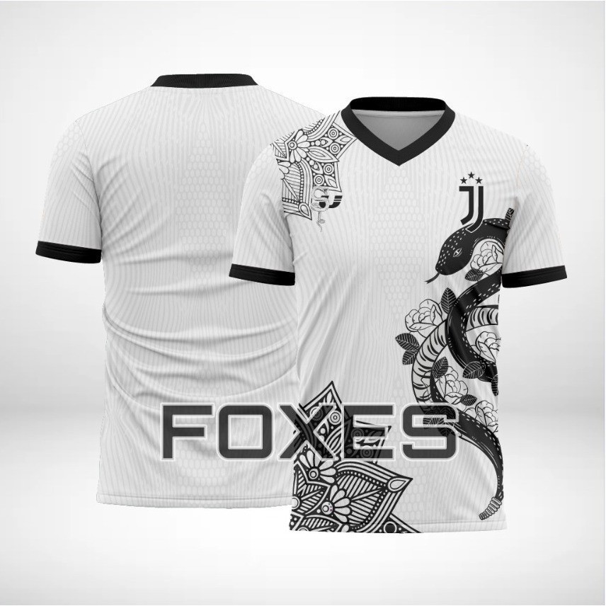 แฟชั่น Jj 2025 Snake Concept Juventus Jersey เสื้อฟุตบอลพิมพ์ลาย Dri-fit