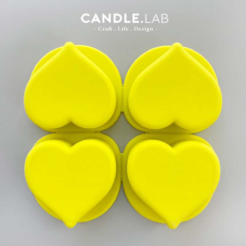 เทียน.LAB | Love Four-Link Soap Mold DIY Aromatherapy Plaster Candle Handmade Soap Silicone Mold M3