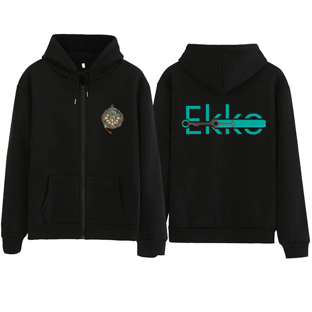 Jinx Arcane Ekko Stopwatch & Zero Drive Zipper Hoodie - Jacket argane jinx