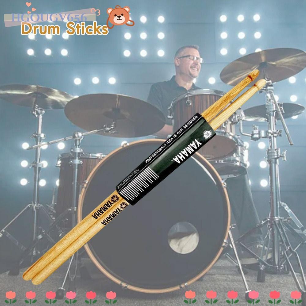 HGOUGVT 2 ชิ้นกลอง Sticks, ไม้เคล็ดลับค้อนกลอง, Oaks Drumsticks Maple ไม้น้ําหนักเบา 5A/7A กลองชุด J