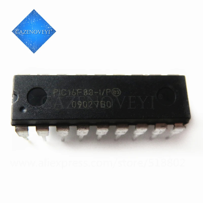 1 ชิ้น/ล็อต PIC16F88-I/P PIC16F88 16F88-I/P 16F88 DIP-18 ในสต็อก