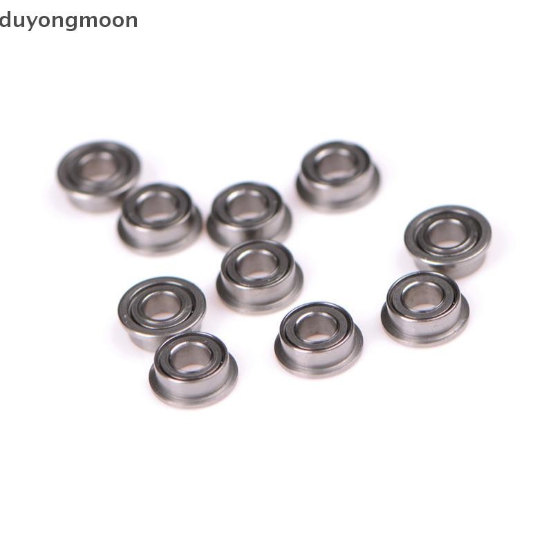 (duyongmoon) 10PCS MF63zz Mini Metal Double Shielded Flangele Ball Bearings (3mmX6mmX2.5mm) [ใหม่]