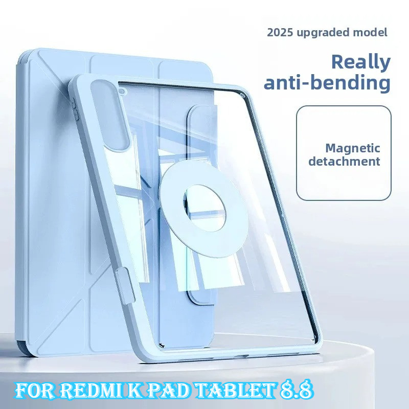 2025 สําหรับ Xiaomi Pad Mini 8.8 "/ Redmi K Pad แท็บเล็ต 8.8 นิ้วป้องกันกรณีแม่เหล็กดูดแยกพร้อมช่องใส่ปากกาขาตั้งดินสอผู้ถือ