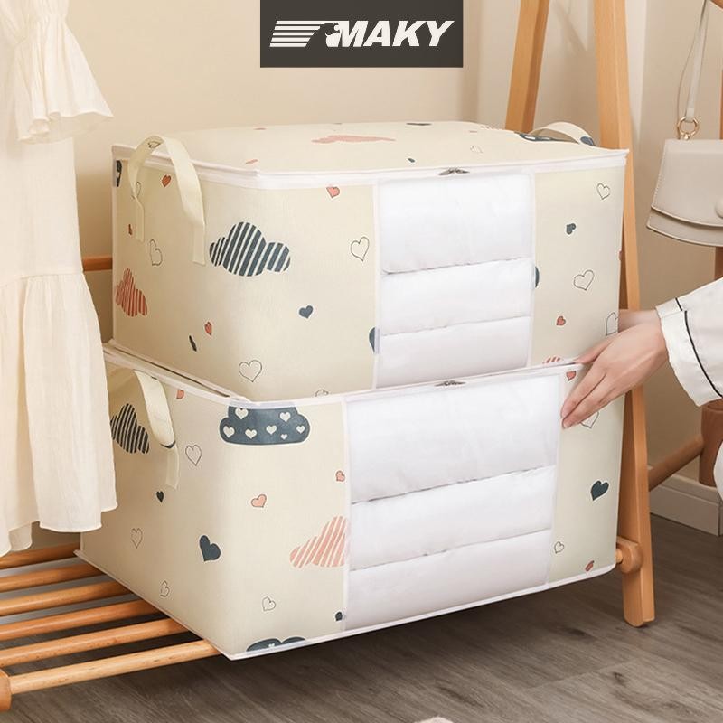 Llph ตู้เสื้อผ้าออแกไนเซอร์ความจุขนาดใหญ่ถุงเก็บผ้านวมกล่องเสื้อผ้าเครื่องนอนคอนเทนเนอร์ผ้าโพลีเอสเตอร์ถุงเก็บฝุ่น แอลพีพี - รูปที่ 3