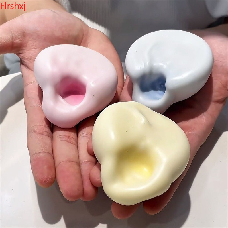 1 ชิ้นจําลองน้ําแข็งผิว Mocha นวดและลดความดัน Deformable นวดและความดันบรรเทาของเล่น