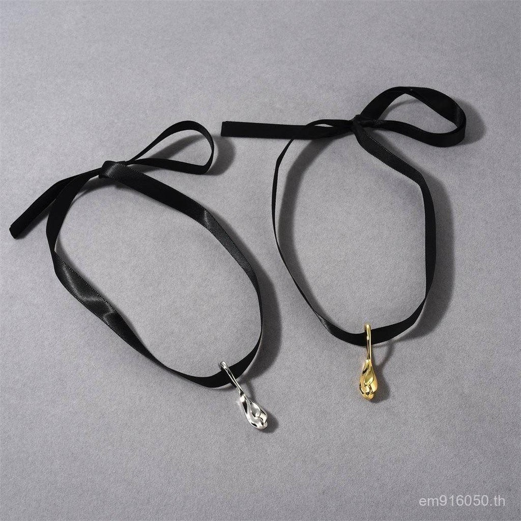 สร้อยคอมุกใบไม้ ออกแบบเรโทรสีดำ เหมาะสำหรับผู้หญิงที่ชอบความหรูหราและแตกต่าง GSW7