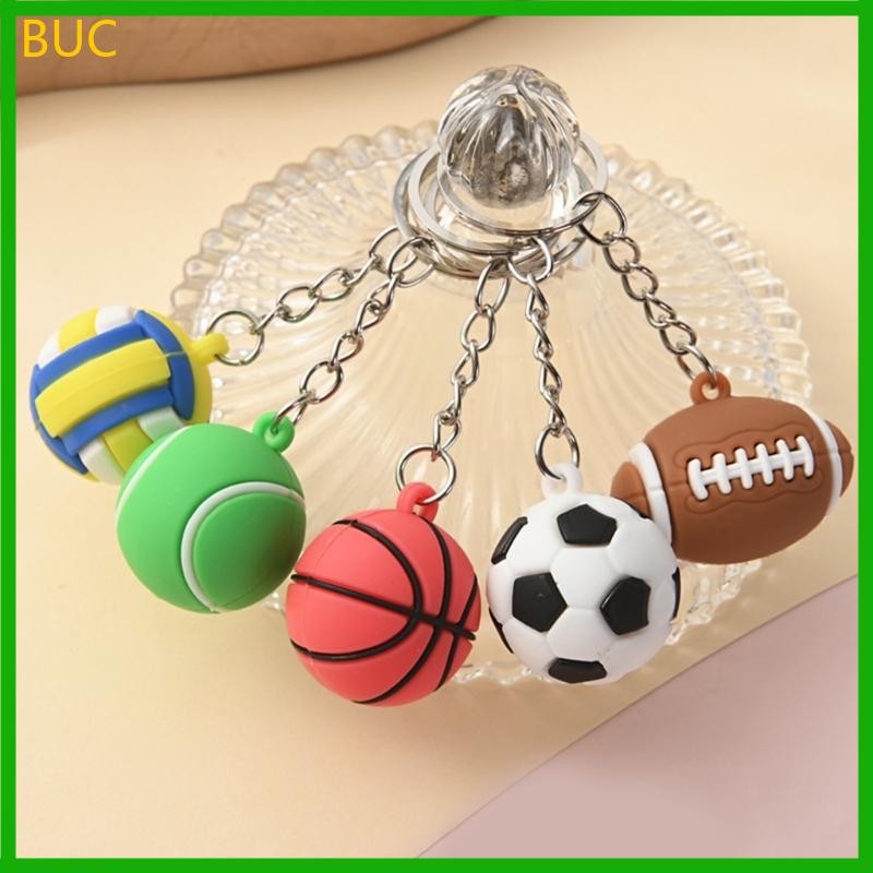 บูค พวงกุญแจวอลเลย์บอลอุปกรณ์เสริมขนาดเล็กและประณีตแฟชั่นเครื่องประดับกุญแจเนื้อพีวีซีเหมาะสําหรับคีย์และต่างๆ