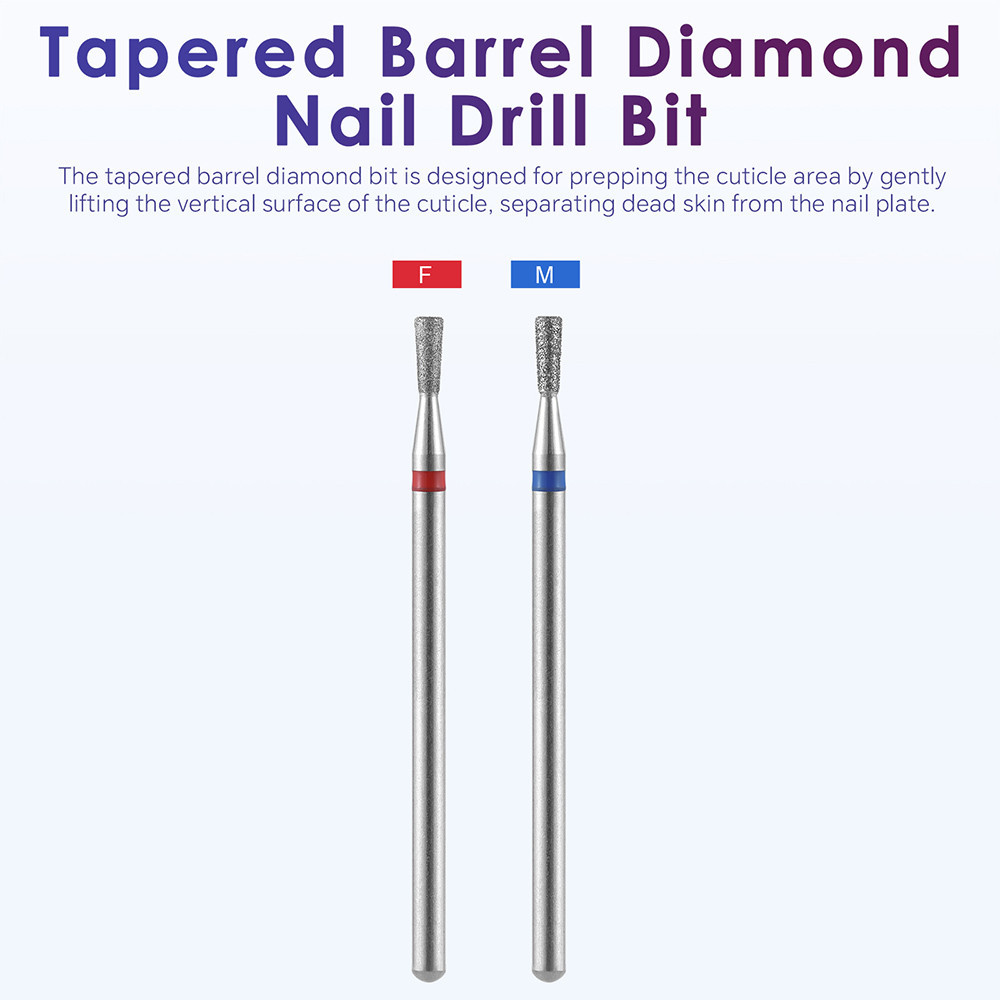 KADS Tapered Barrel เพชรเจาะเล็บ Bit Inverted Conical Gringding Head สําหรับถอด Dead Skin
